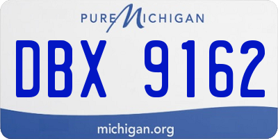 MI license plate DBX9162