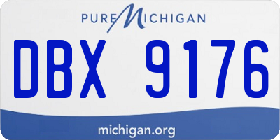 MI license plate DBX9176