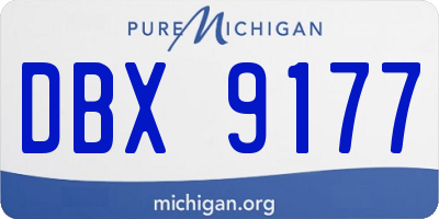 MI license plate DBX9177