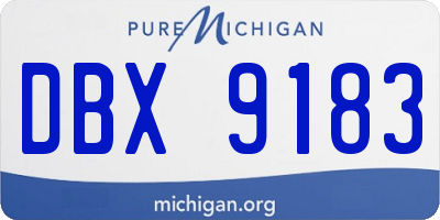 MI license plate DBX9183