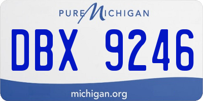 MI license plate DBX9246