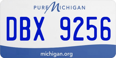 MI license plate DBX9256