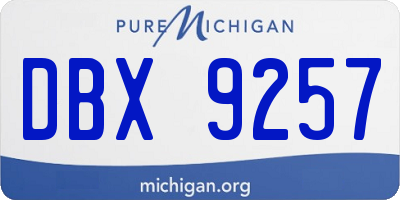 MI license plate DBX9257