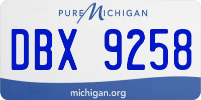 MI license plate DBX9258