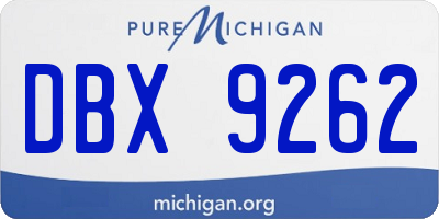 MI license plate DBX9262
