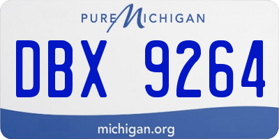 MI license plate DBX9264