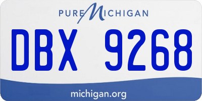 MI license plate DBX9268