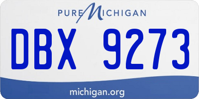 MI license plate DBX9273