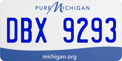 MI license plate DBX9293