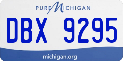 MI license plate DBX9295