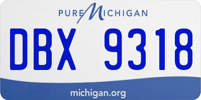 MI license plate DBX9318