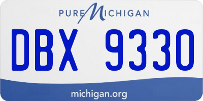 MI license plate DBX9330