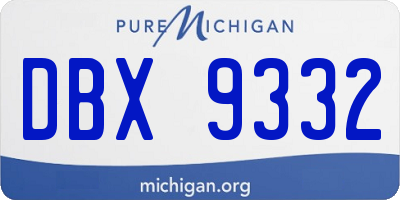 MI license plate DBX9332