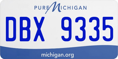 MI license plate DBX9335