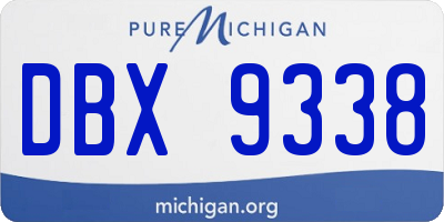 MI license plate DBX9338