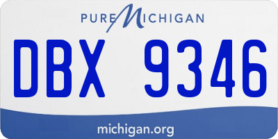 MI license plate DBX9346