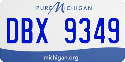 MI license plate DBX9349