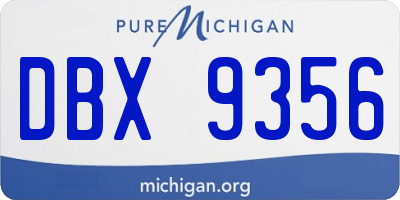 MI license plate DBX9356