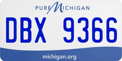 MI license plate DBX9366