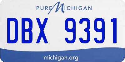 MI license plate DBX9391