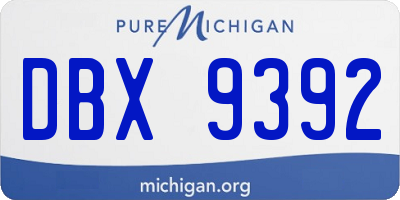 MI license plate DBX9392
