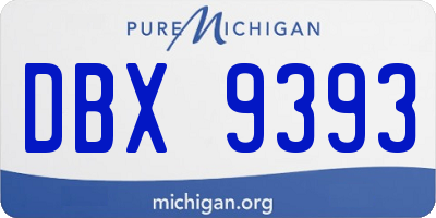 MI license plate DBX9393
