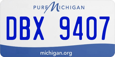MI license plate DBX9407