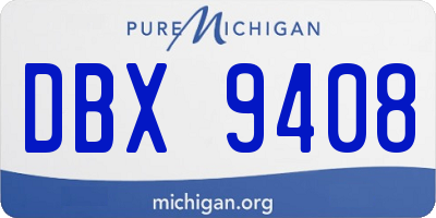 MI license plate DBX9408