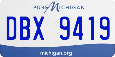 MI license plate DBX9419