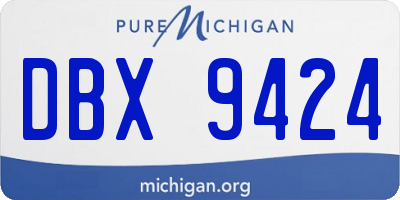 MI license plate DBX9424