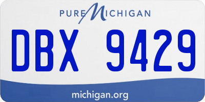MI license plate DBX9429