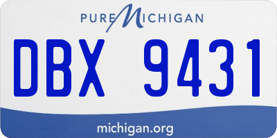 MI license plate DBX9431