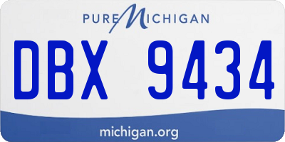 MI license plate DBX9434