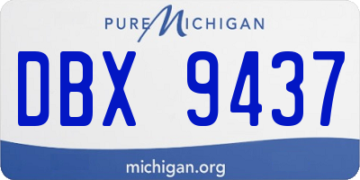 MI license plate DBX9437