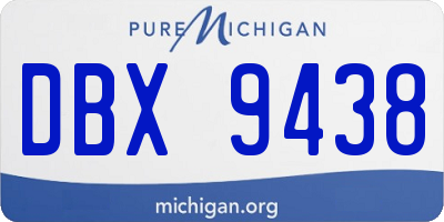 MI license plate DBX9438