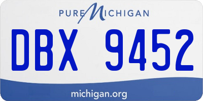MI license plate DBX9452