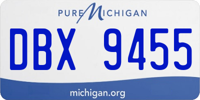 MI license plate DBX9455