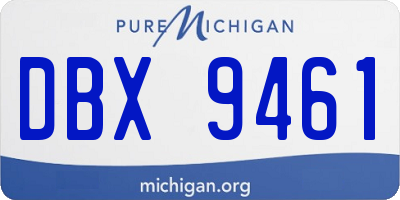 MI license plate DBX9461