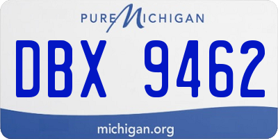 MI license plate DBX9462