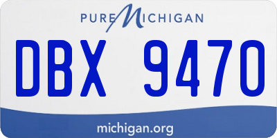 MI license plate DBX9470