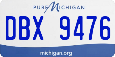 MI license plate DBX9476