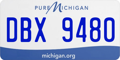 MI license plate DBX9480
