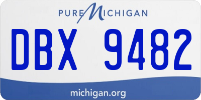 MI license plate DBX9482