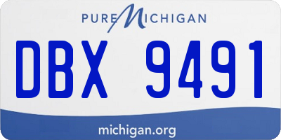 MI license plate DBX9491