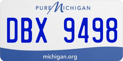 MI license plate DBX9498