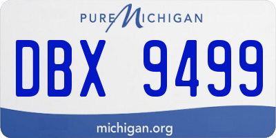 MI license plate DBX9499