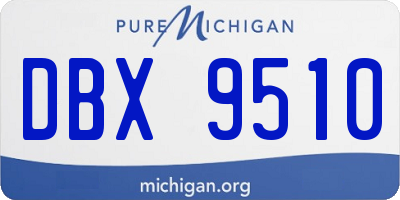 MI license plate DBX9510