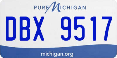 MI license plate DBX9517