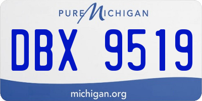 MI license plate DBX9519