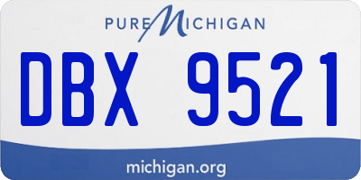 MI license plate DBX9521